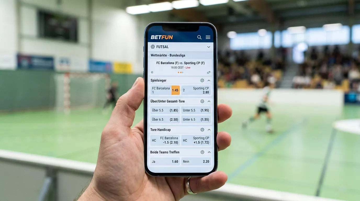 Futsal-Wettmärkte: Von 3-Weg bis Über/Unter Tore